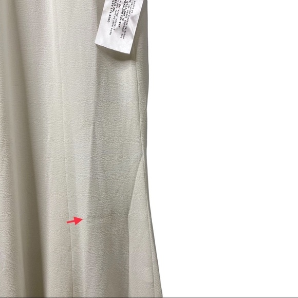 Dress The Population Estella Dress Gown Leg Slit White Size Medium Bridal Prom - Picture 14 of 14